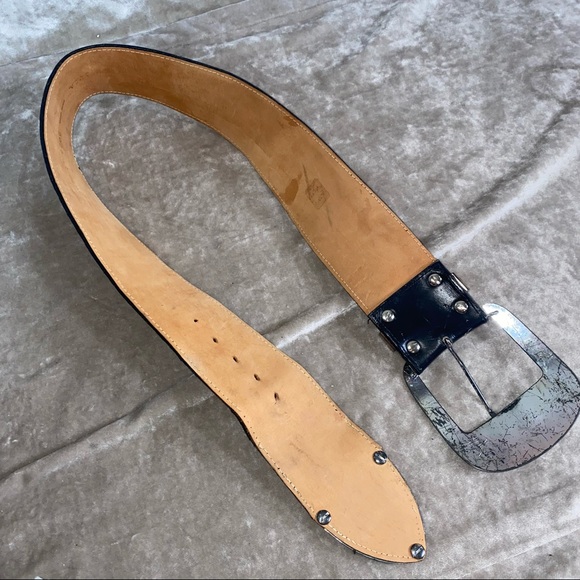 Vtg. Al Beres Leather Large Buckle Western Belt ?31 main image 9